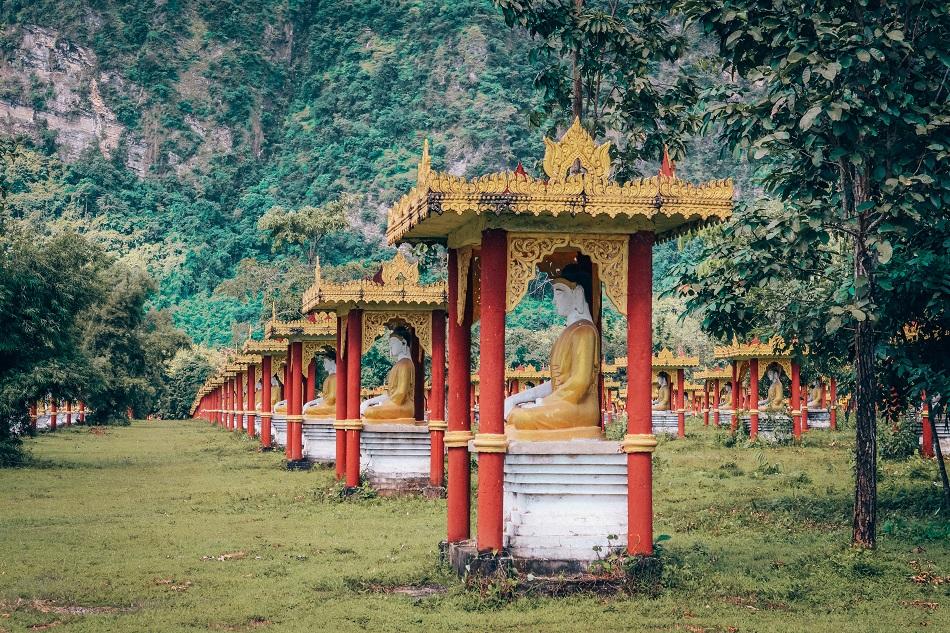 1000 Buddha Statues in Hpa An