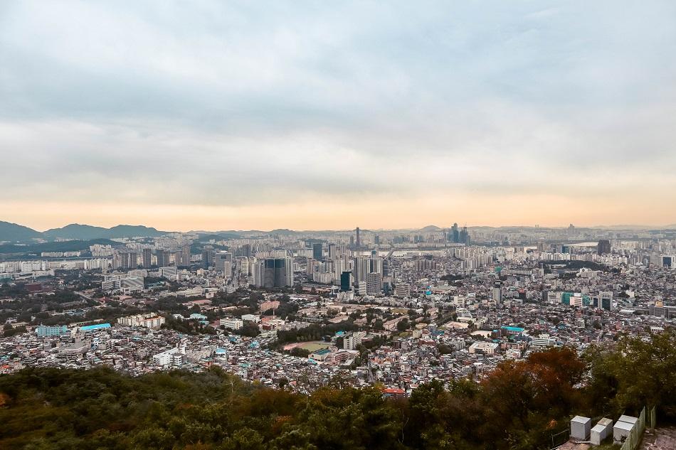 Panoramic view from N Seoul Tower