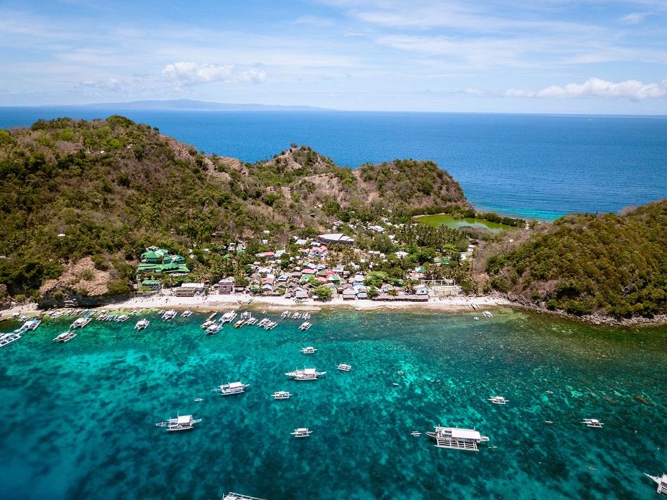 Apo Island aerial view
