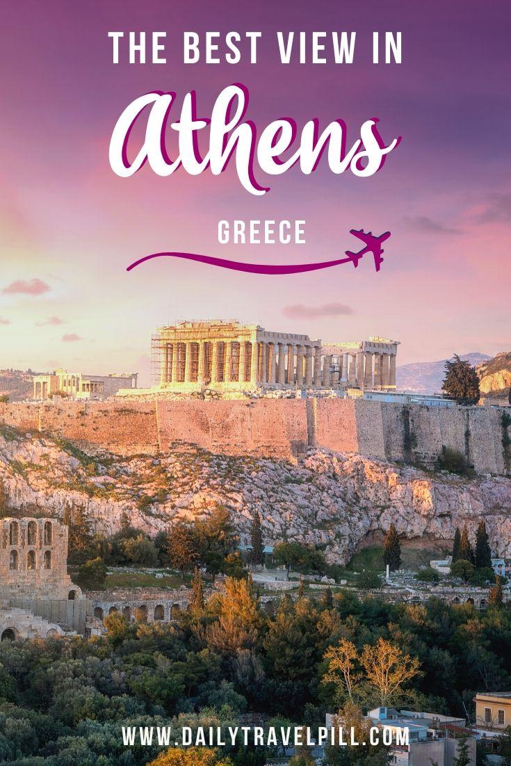 The best view of Acropolis in Athens - Aeropagus Hill