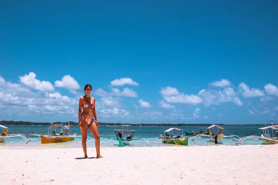 Aurelia Teslaru at Guyam Island, Siargao
