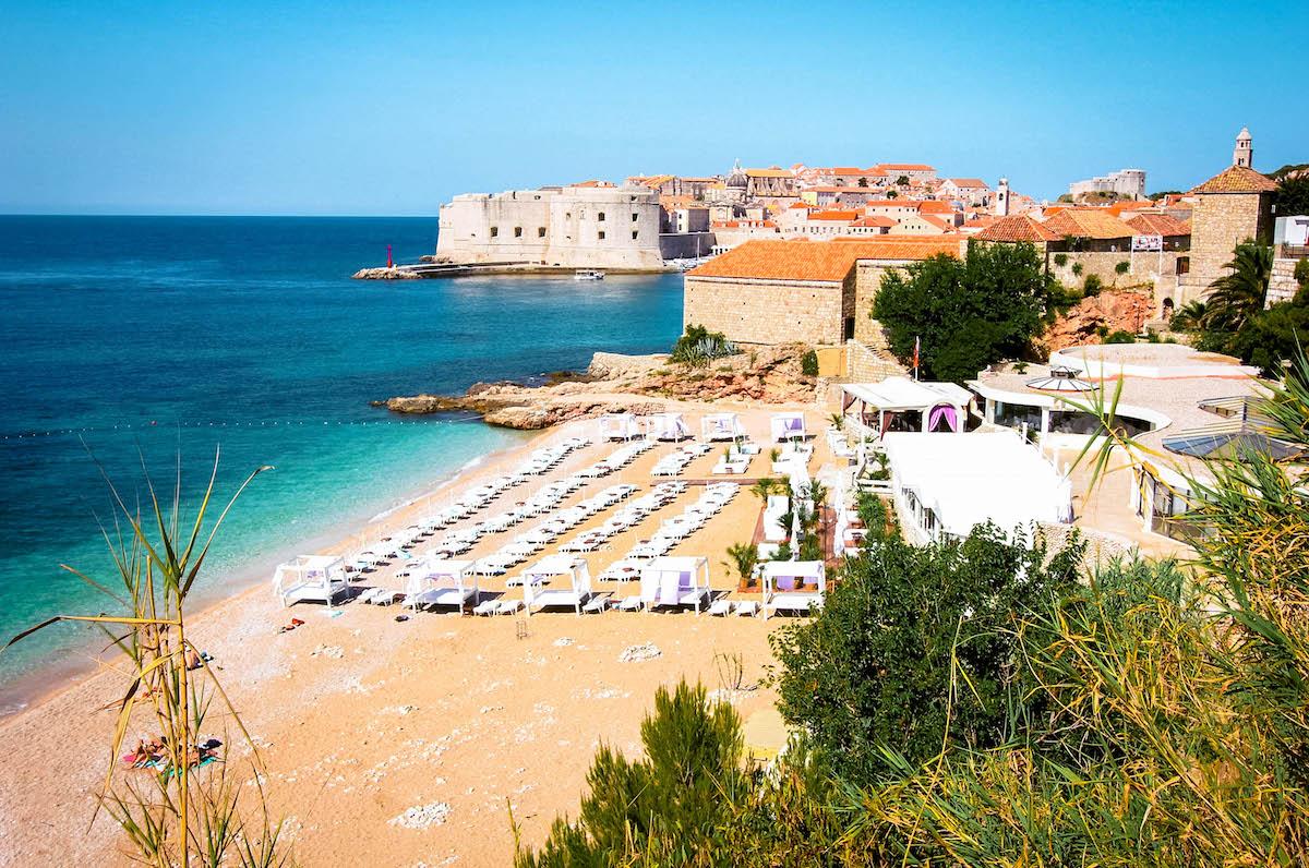 Banje Beach Dubrovnik - best beaches in croatia, top beaches in croatia, most beautiful beaches in croatia, hidden beaches in croatia