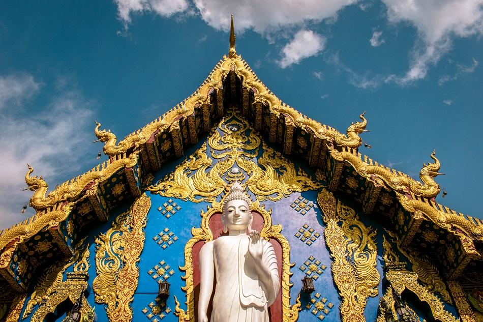 Blue Temple Chiang Rai, also known as Wat Rong Seua Ten