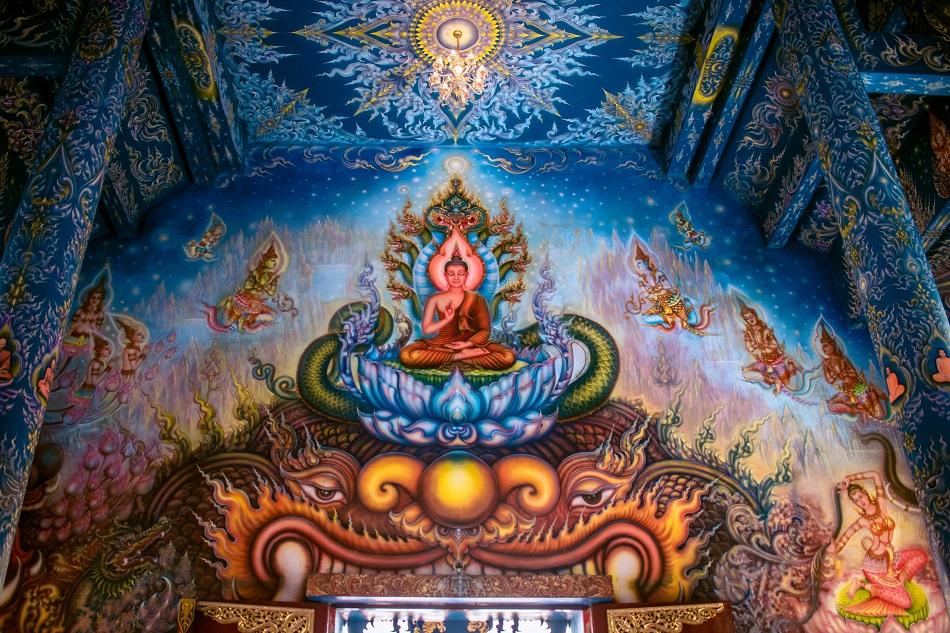 Blue Temple Chiang Rai, also known as Wat Rong Seua Ten