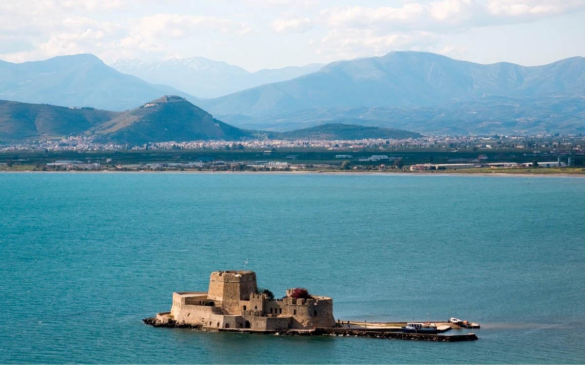 Bourtzi Fortress, Greece - the most beautiful castles in Europe, fairytale castles in Europe, top castles in Europe, must-visit castles in Europe. unique castles in Europe