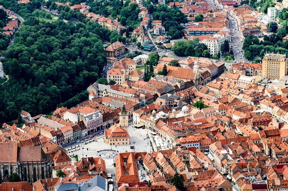 Brasov seen from Tampa Mountain, Romania