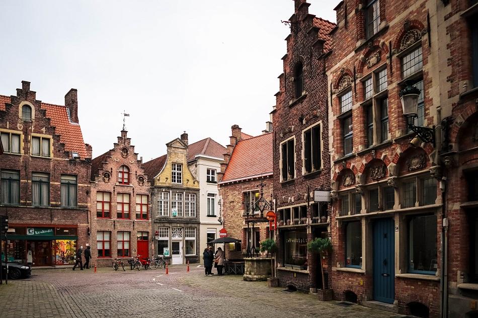 Houses facade of Bruges