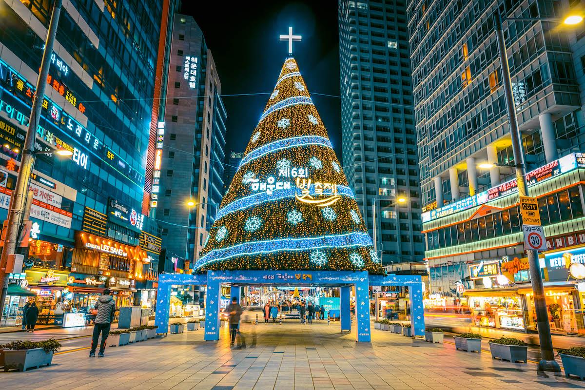 Busan Christmas Tree Festival in winter - things to do in Korea in Winter, winter destinations in Korea, winter activities in South Korea