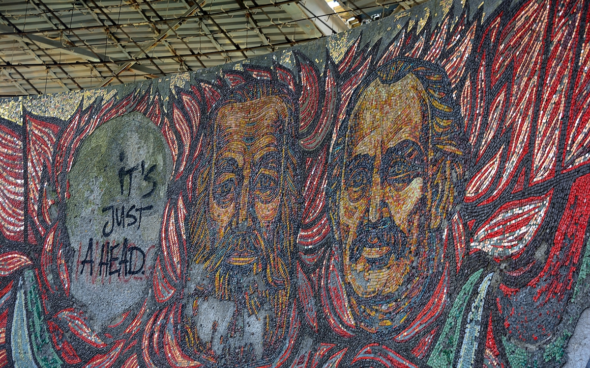 Buzludzha monument interior mosaics