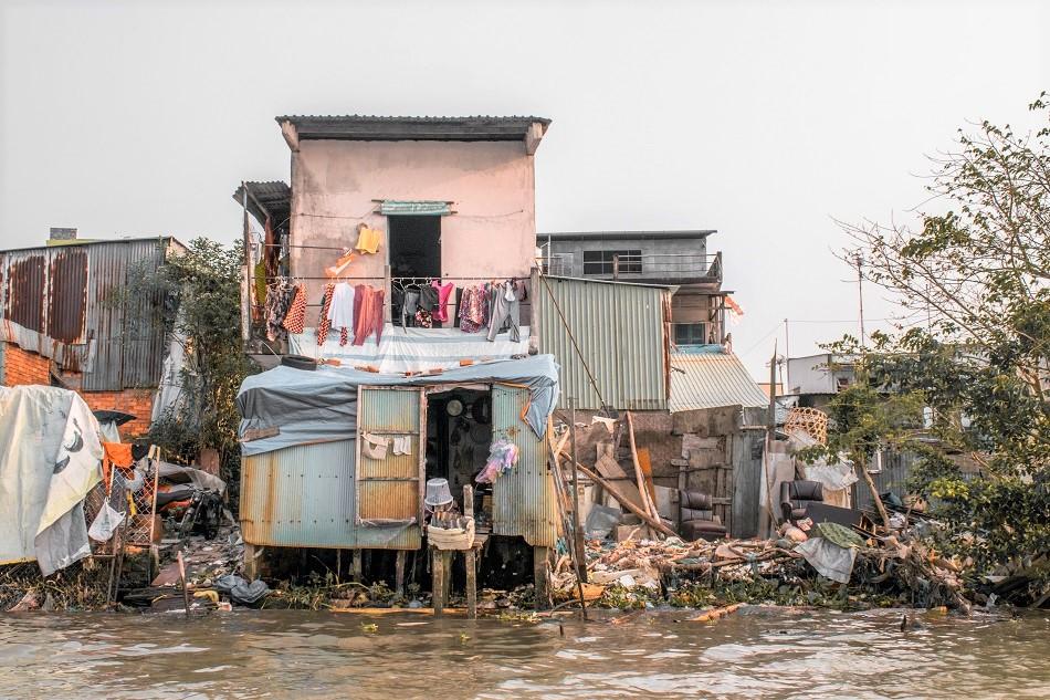 House at Mekong River Cai Rang floating market