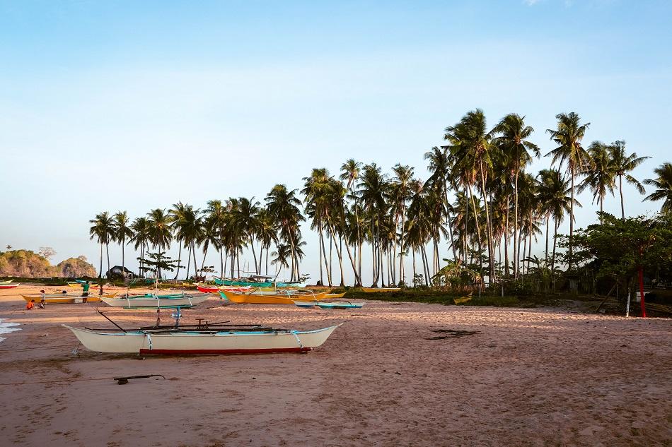 Twin Beach El Nido boats