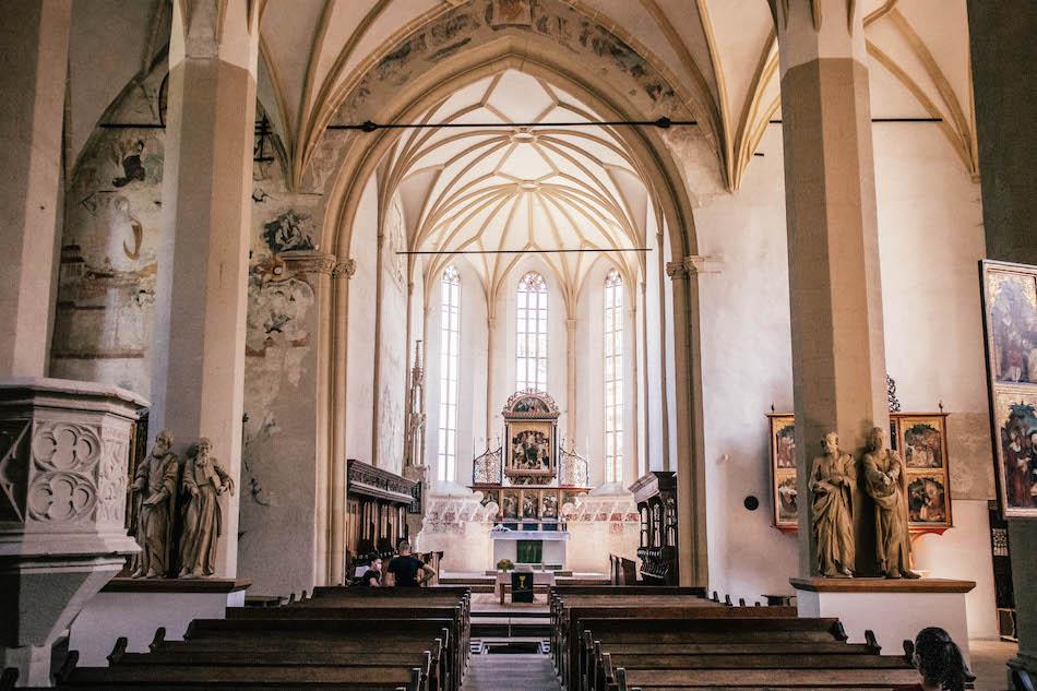 Church on the Hill interior - Sighisoara Fortress Romania