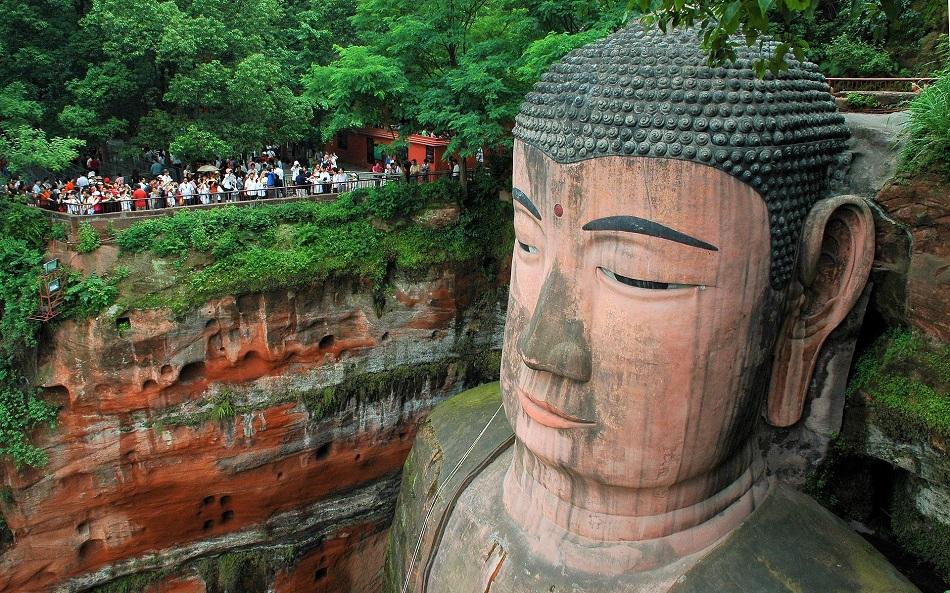 Leshan Giant Buddha view from above