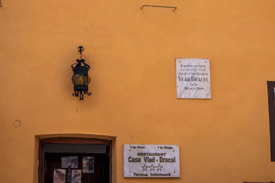Dracula's birthplace in Sighisoara Fortress Romania