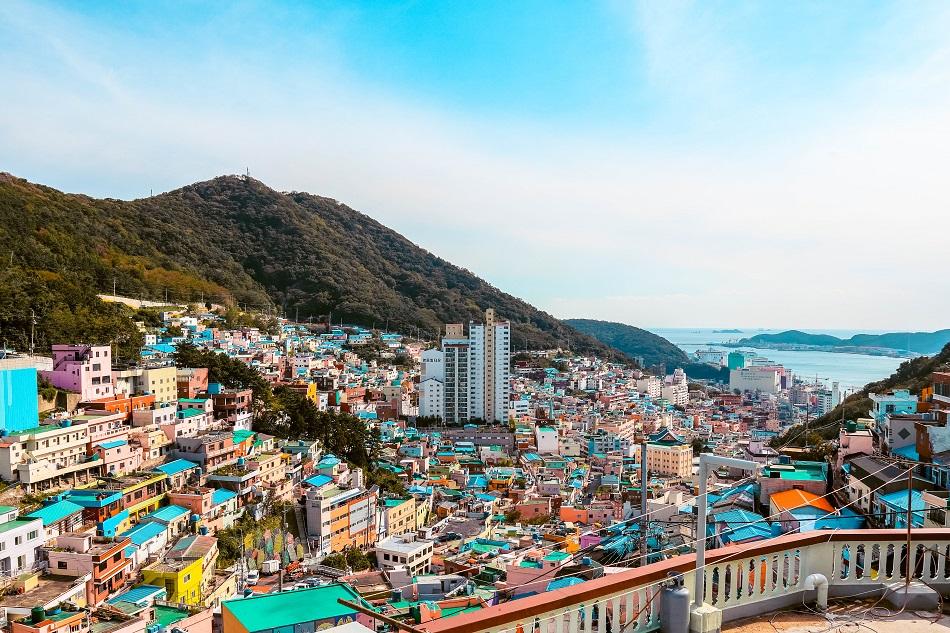 Panoramic view at Gamcheon Culture Village, Busan