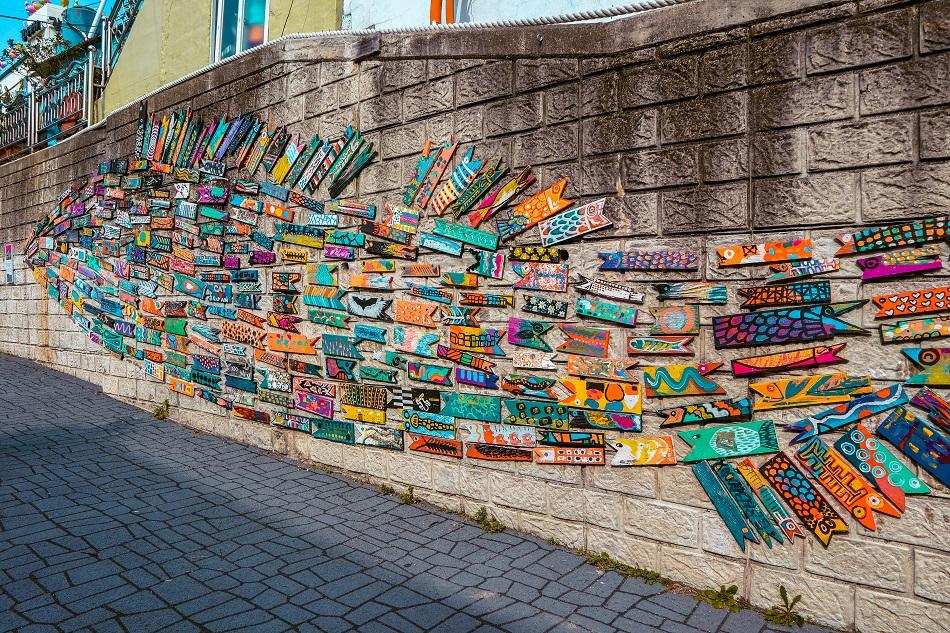 Street art at Gamcheon Culture Village, Busan
