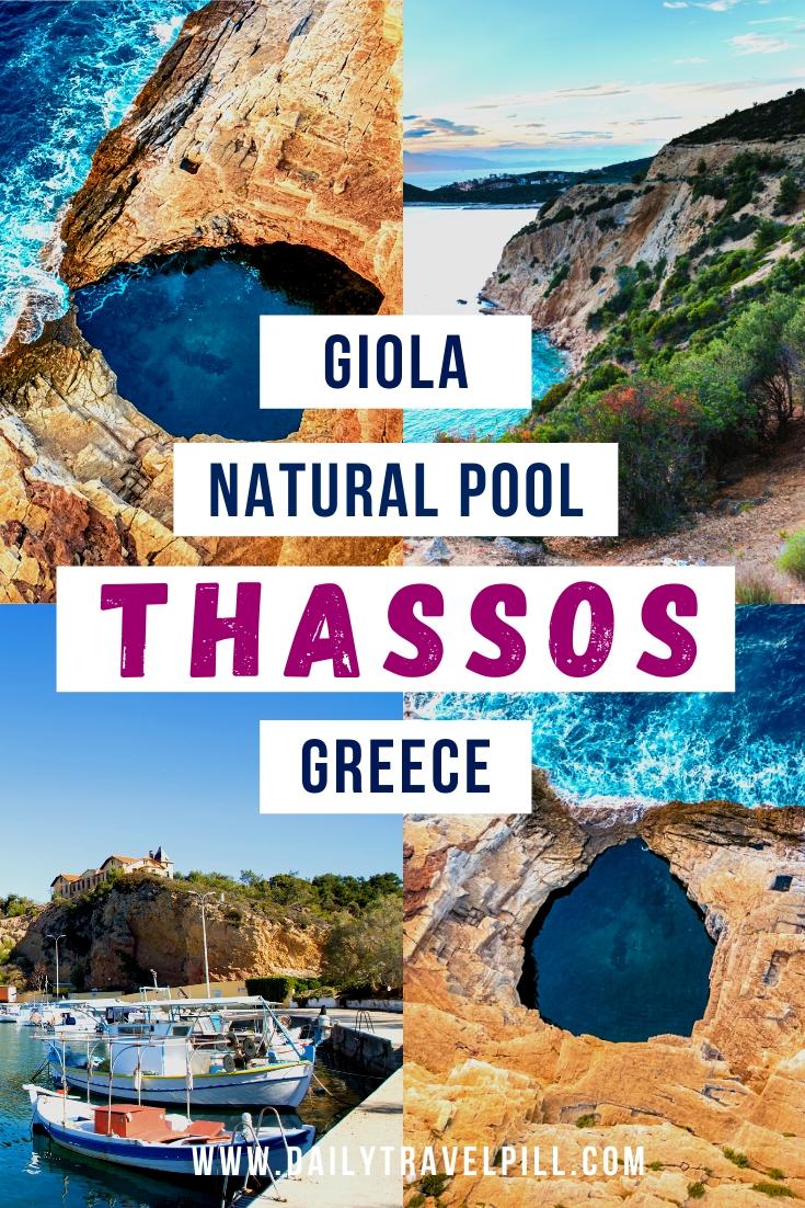 Giola Beach and Natural Pool, Thassos, Greece