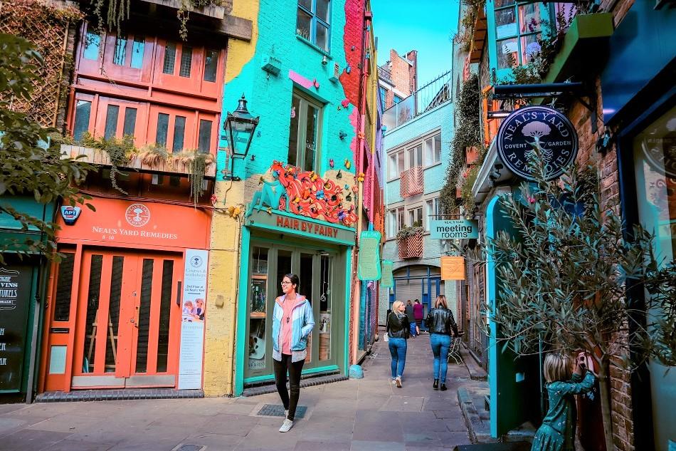 Exploring Neil's Yard in London