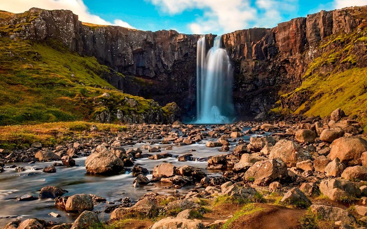 Gufufoss, Gufu Waterfall Iceland