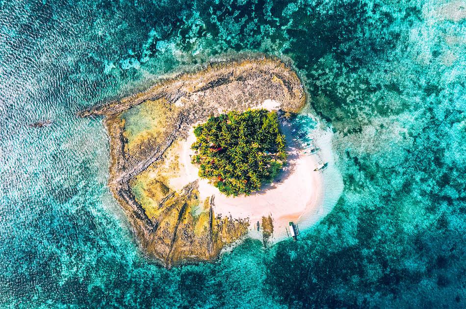 Guyam Island Siargao drone view