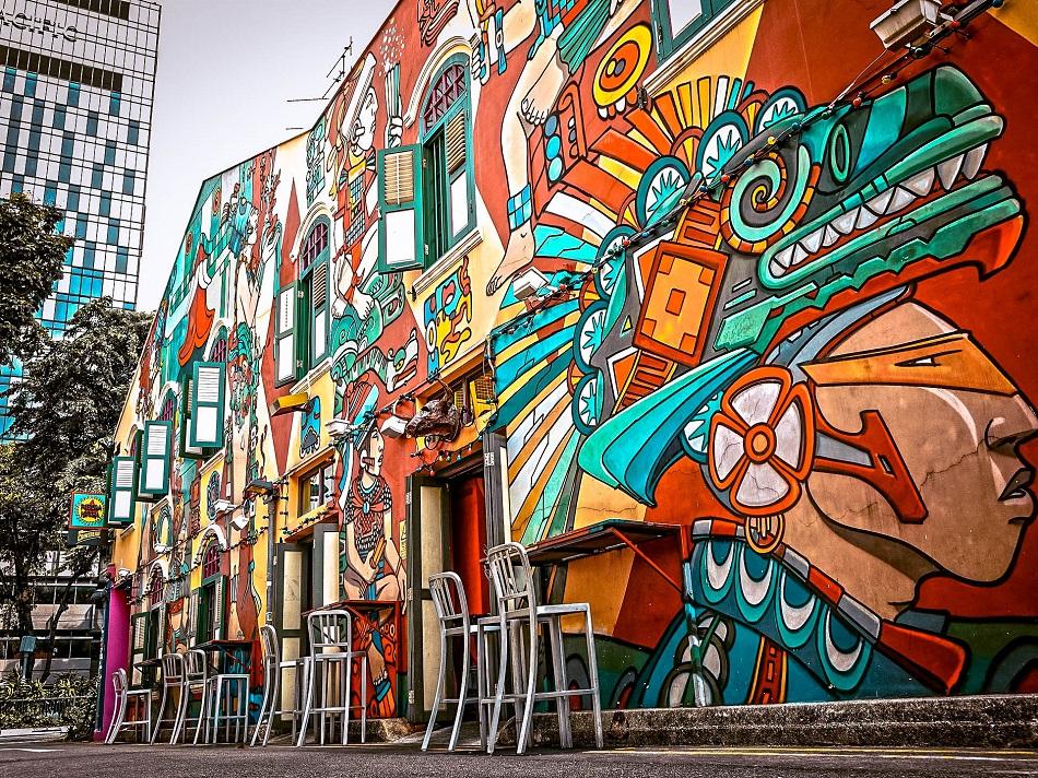 Haji Lane murals art, Singapore