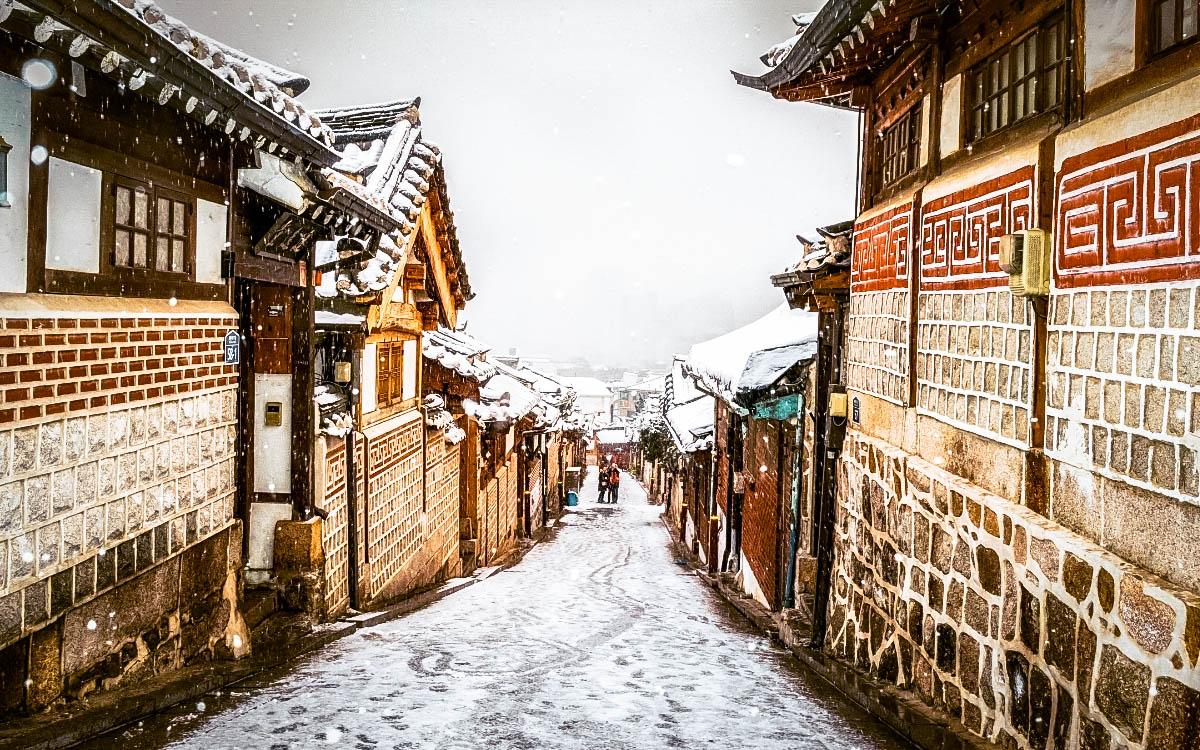 Bukchon Hanok Village in Seoul - things to do in South Korea in winter, South Korea winter activities, visiting South Korea in winter