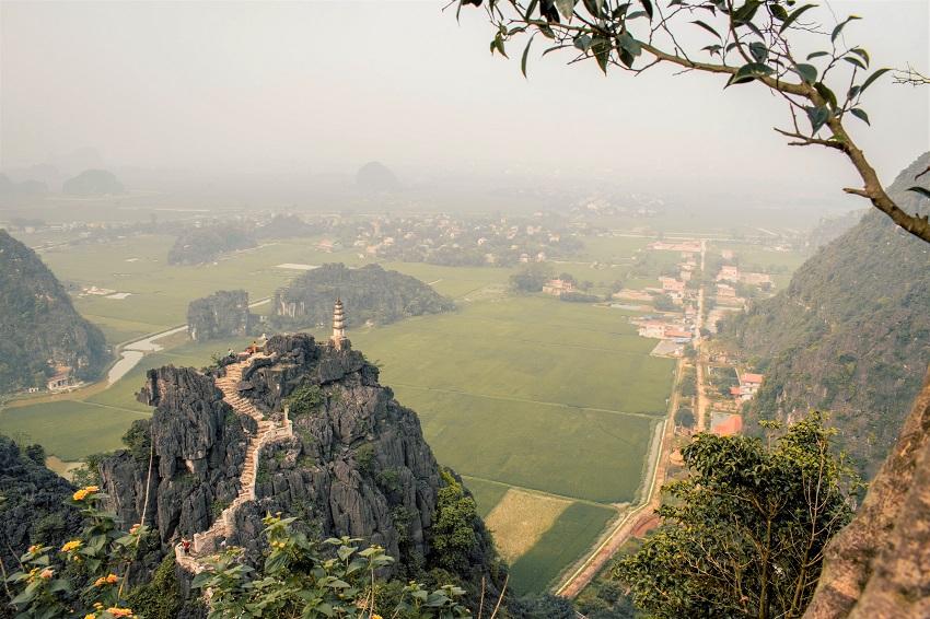 the best view in Ninh Binh at Hang Mua Peak