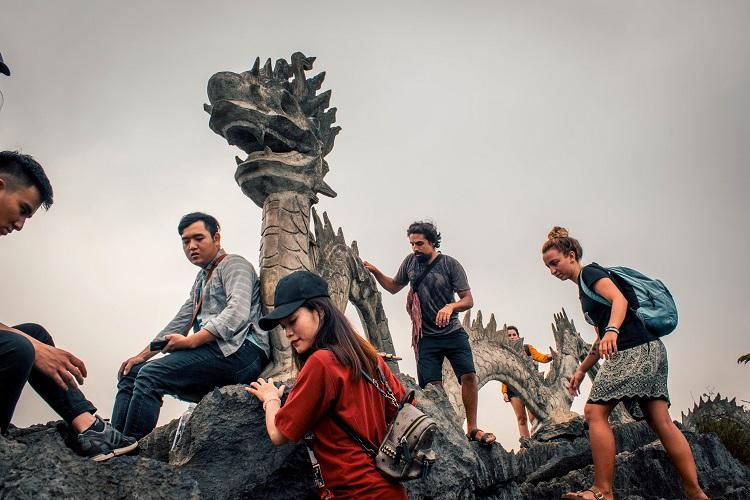 Hang Mua Cave stone dragon