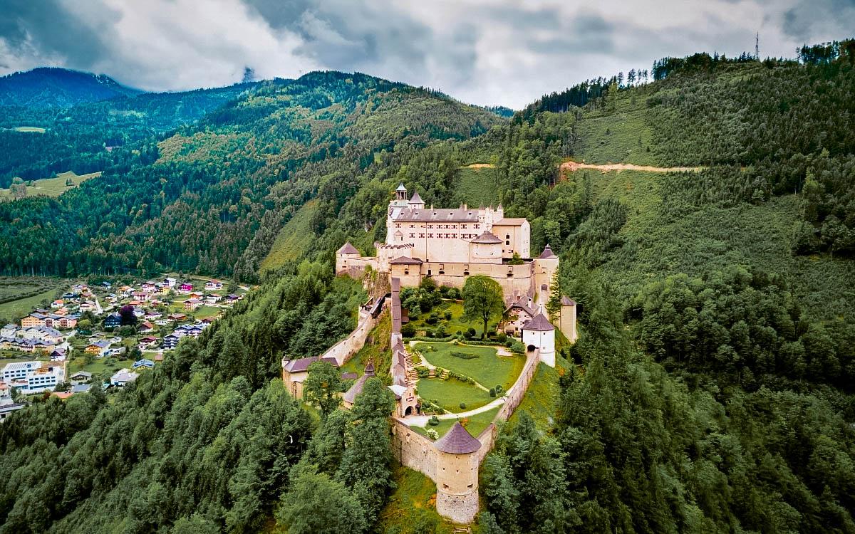 Hohenwerfen Castle, Austria. The most beautiful castles in Europe, fairytale castles in Europe, top castles in Europe, must-visit castles in Europe. unique castles in Europe.