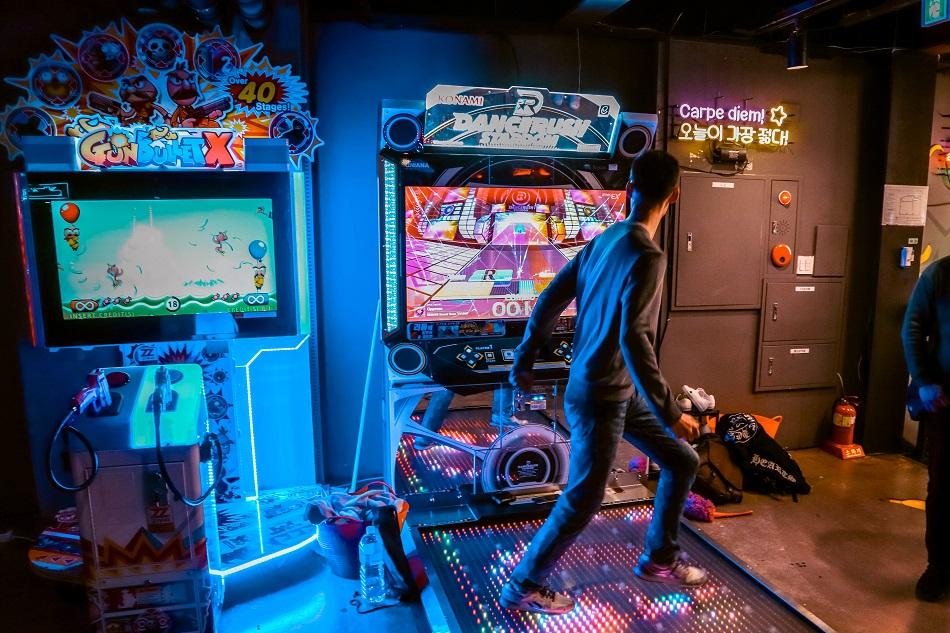 Arcade games in Hongdae, Seoul