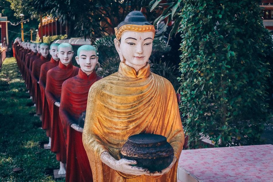 Taung Cave stone monks Hpa An