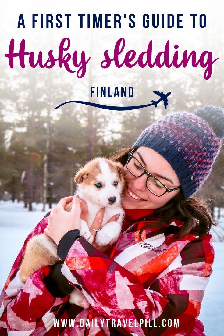 Husky dog sledding Lapland, Finland