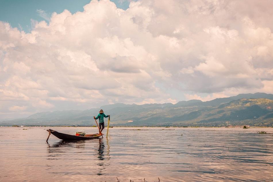 Inle Lake traditional fishermen