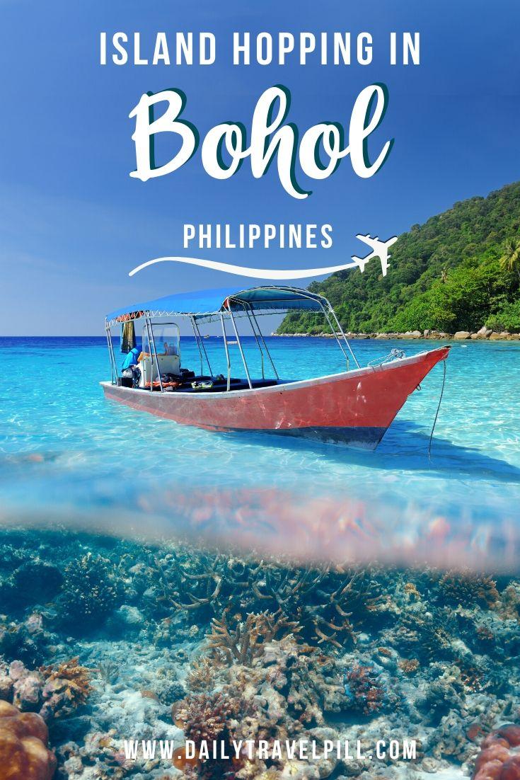 Island hopping tour in Bohol