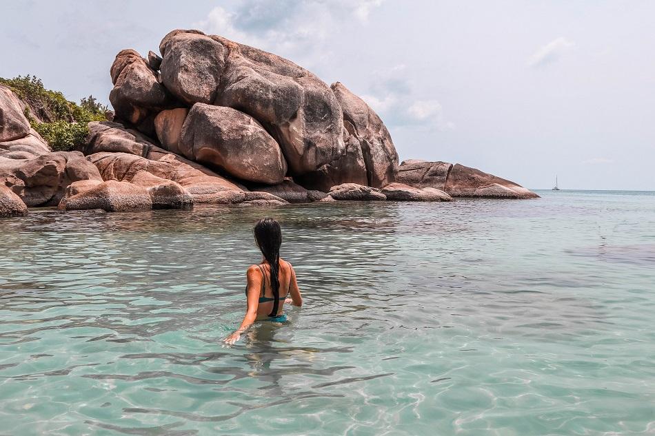 Silver Beach Koh Samui water and rocks