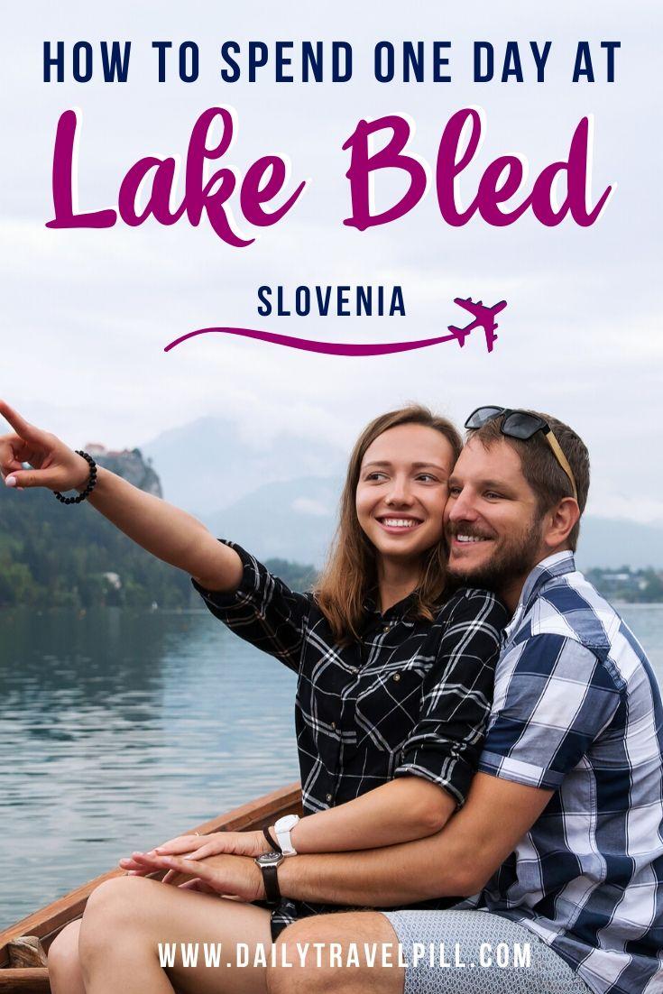 couple on a boat at Lake Bled