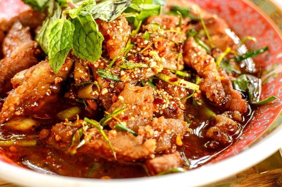 Larb traditional dish in Lao