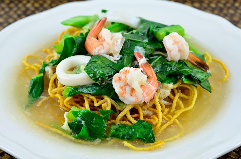 Lard na traditional soup in Laos