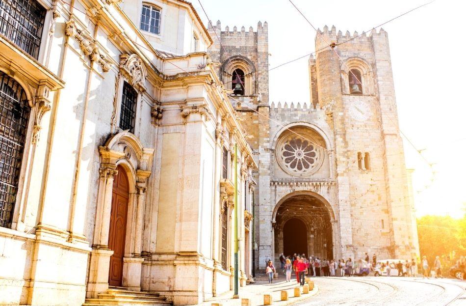 Lisbon Cathedral at sunset - free things to do in Lisbon