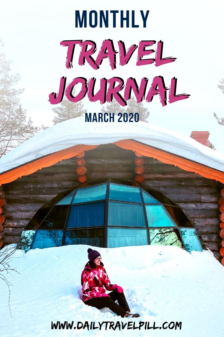 Monthly travel journal March 2020