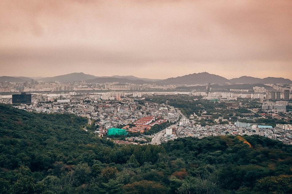 Panoramic view from N Seoul Tower