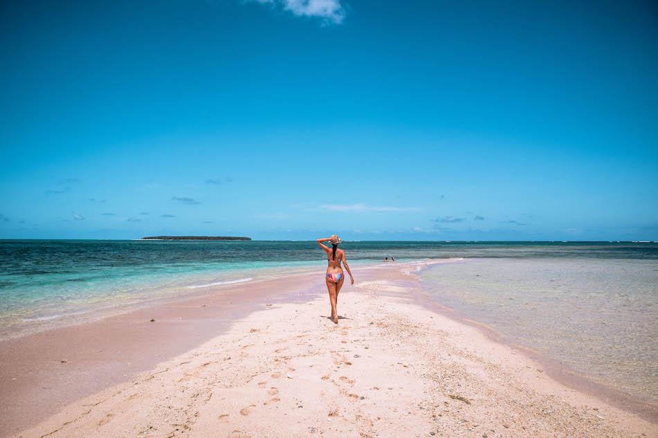 Aurelia Teslaru at Naked Island, Siargao. Siargao island hopping tour, Siargao island tour