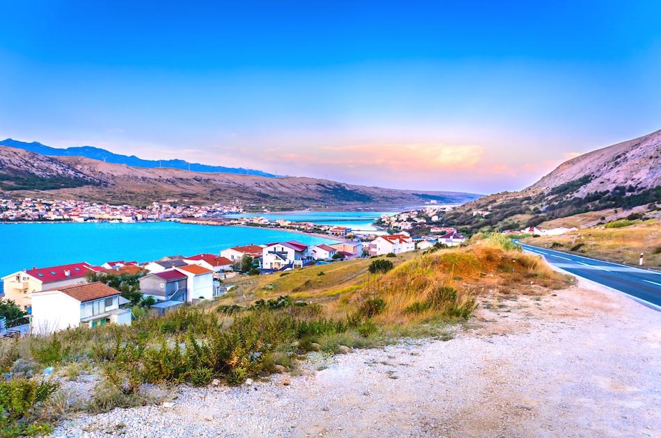 Pag Island Croatia at sunset