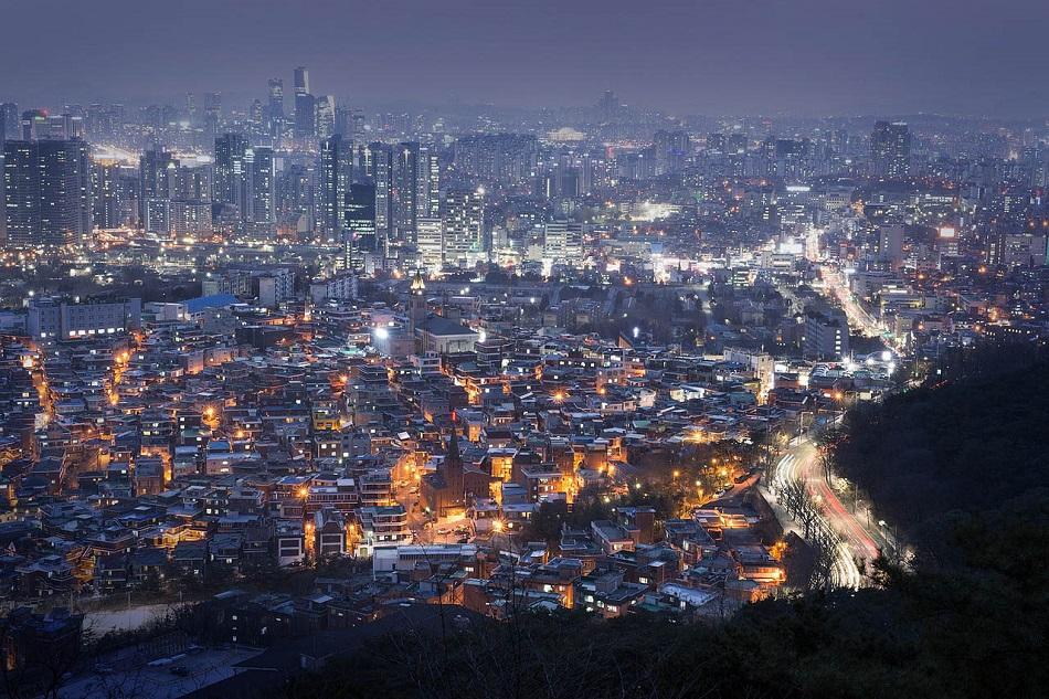 Panoramic view from N Seoul Tower