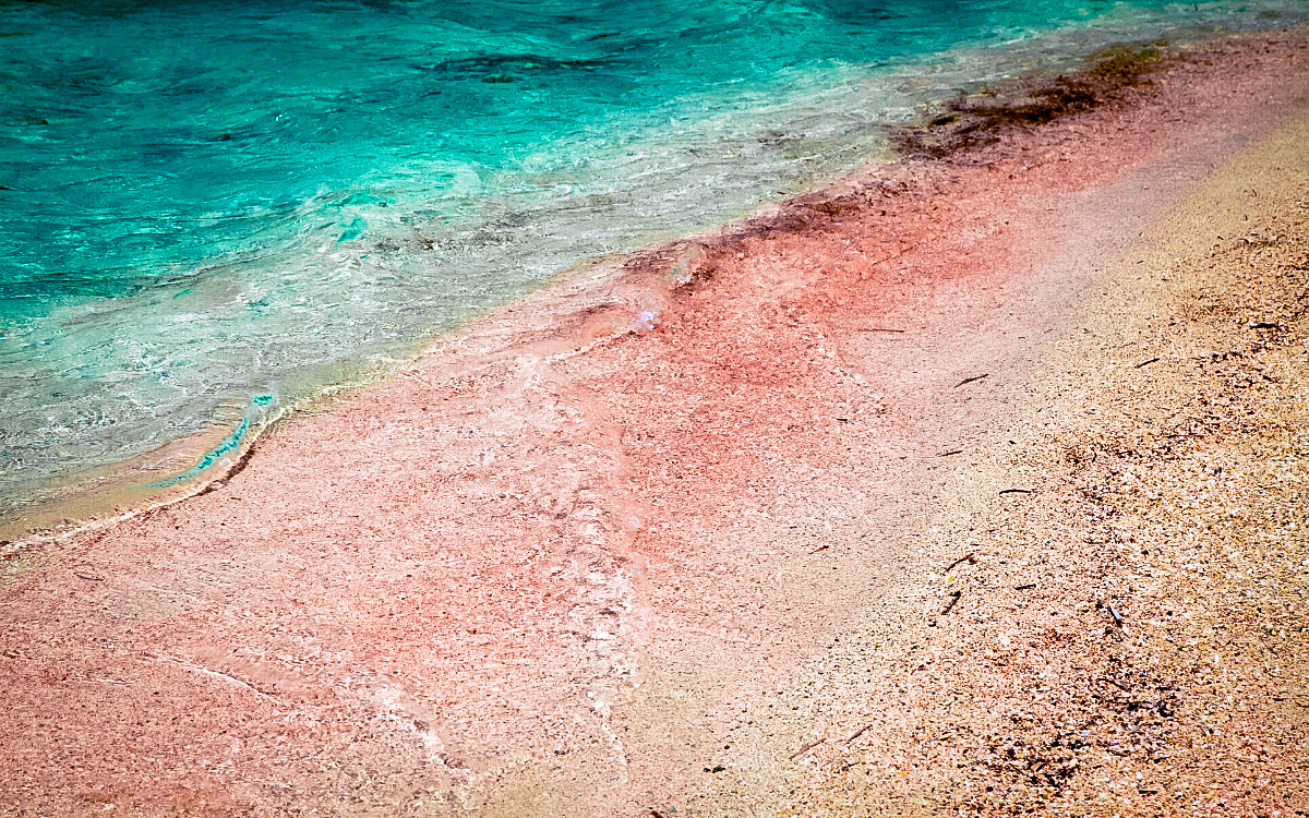 pink balos beach, pink beach crete, balos beach crete