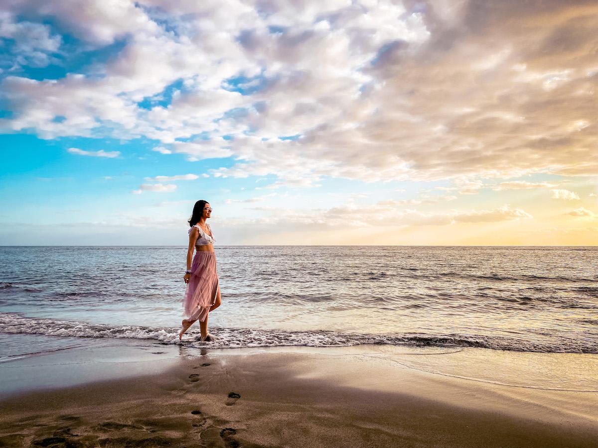 playa fanabe tenerife, fanabe beach tenerife, black sand beach tenerife