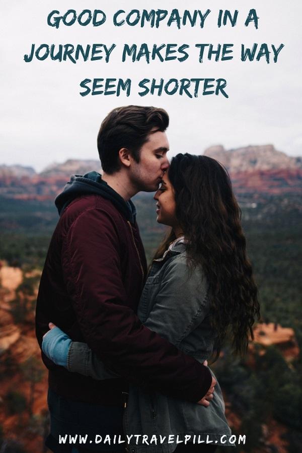 Romantic couple travel quote