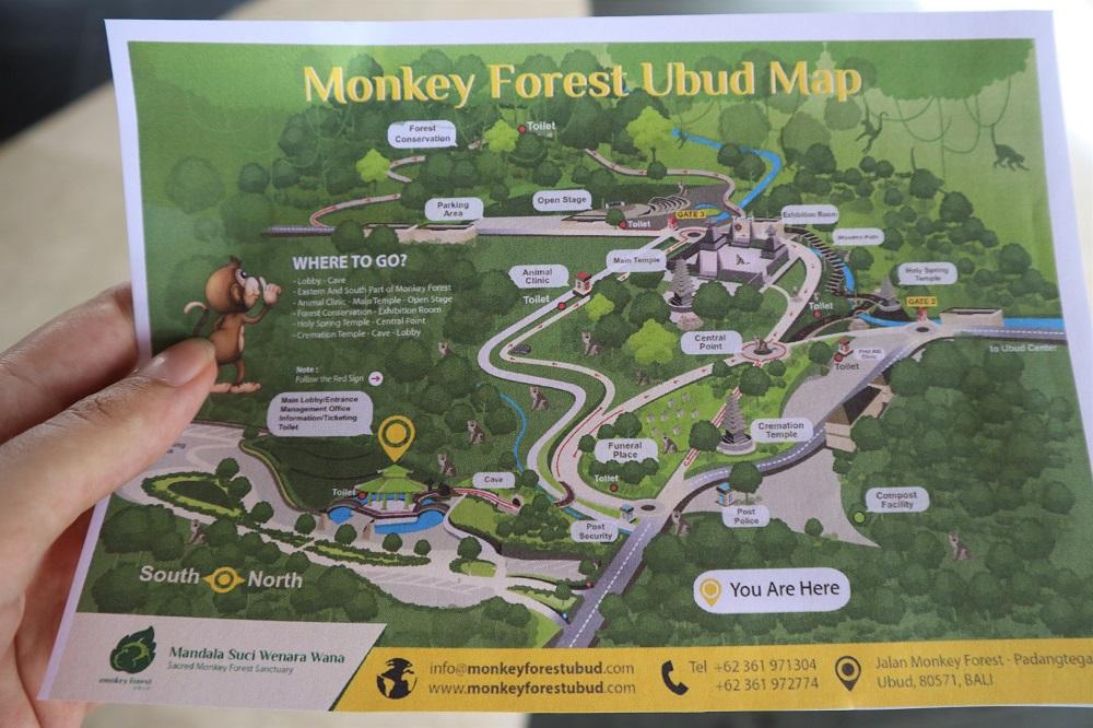 Sacred Monkey Forest Sanctuary Ubud map