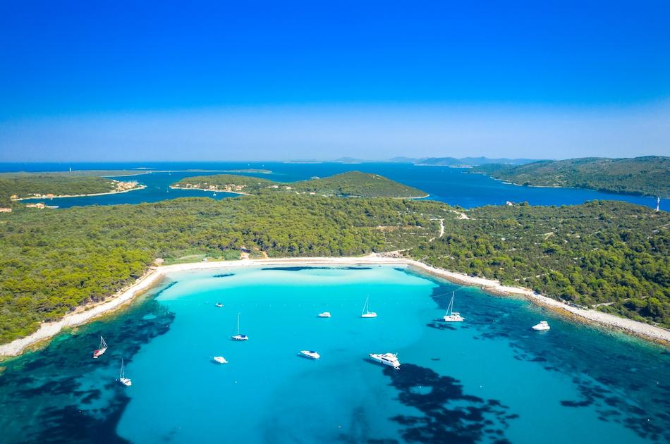 Sakarun Beach aerial view Croatia