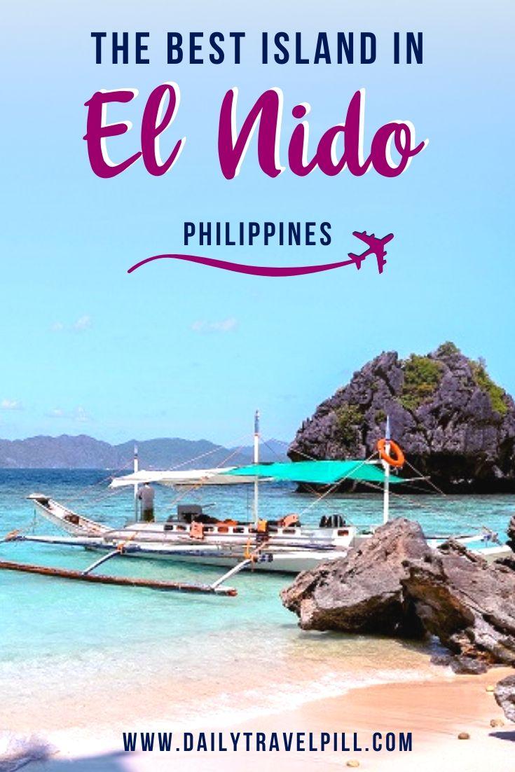 Boat at Shimizu Island in El Nido